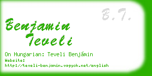 benjamin teveli business card